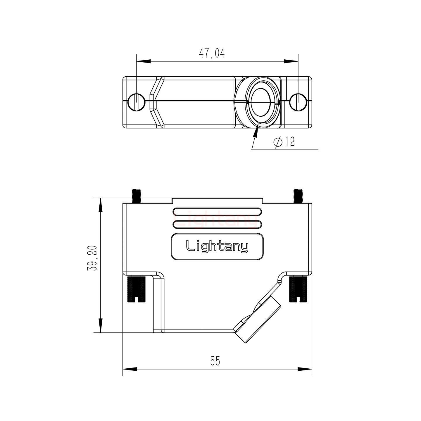 21W1公短體焊線20A+25P金屬外殼592斜出線4~12mm