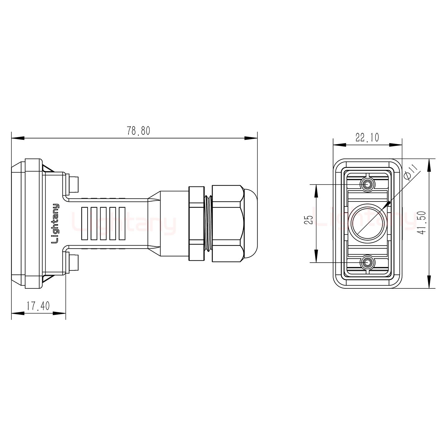 2V2公頭焊線+防水接頭/線徑5~11mm/射頻同軸50歐姆