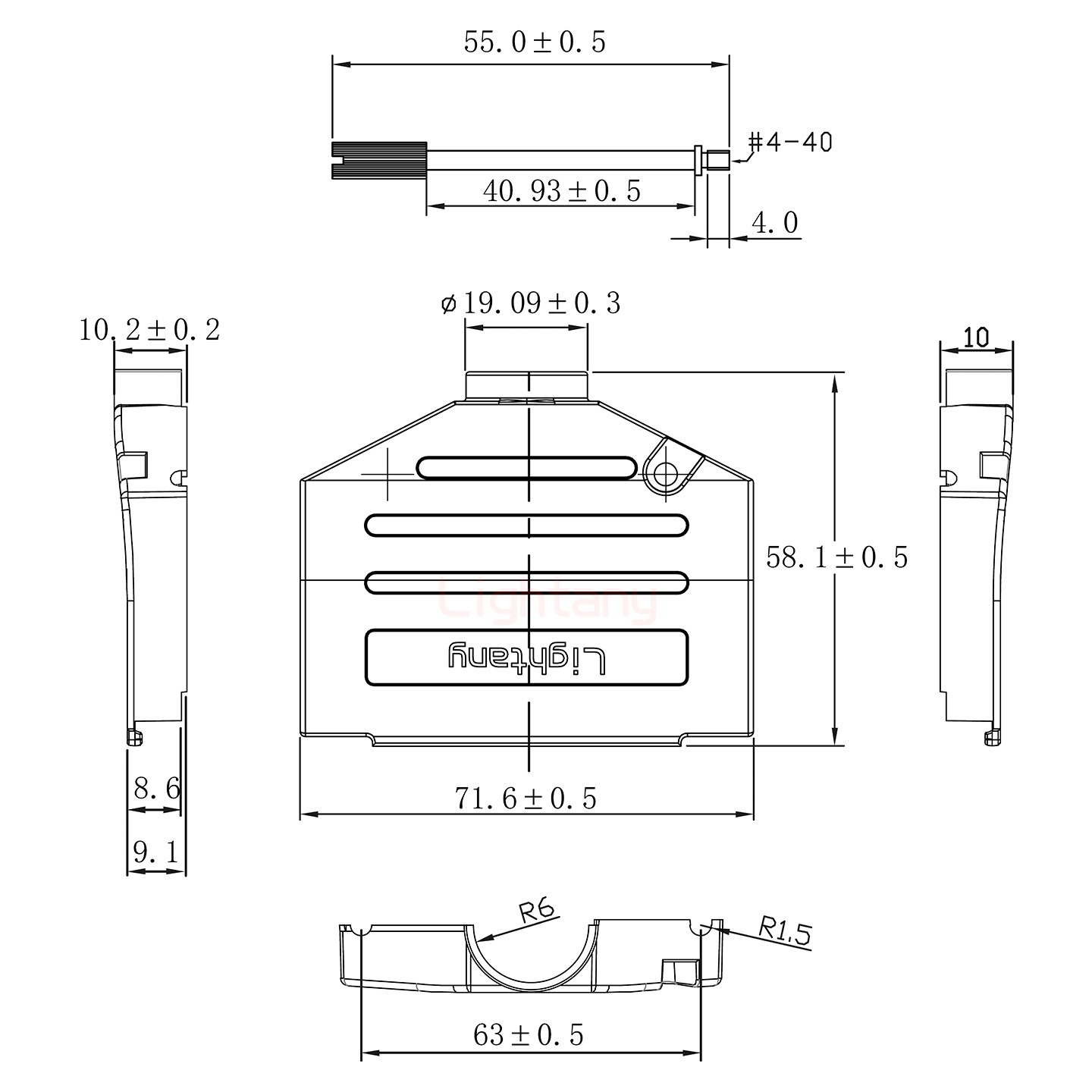 25W3公焊線式50歐姆+37P金屬外殼2185直出線4~12mm