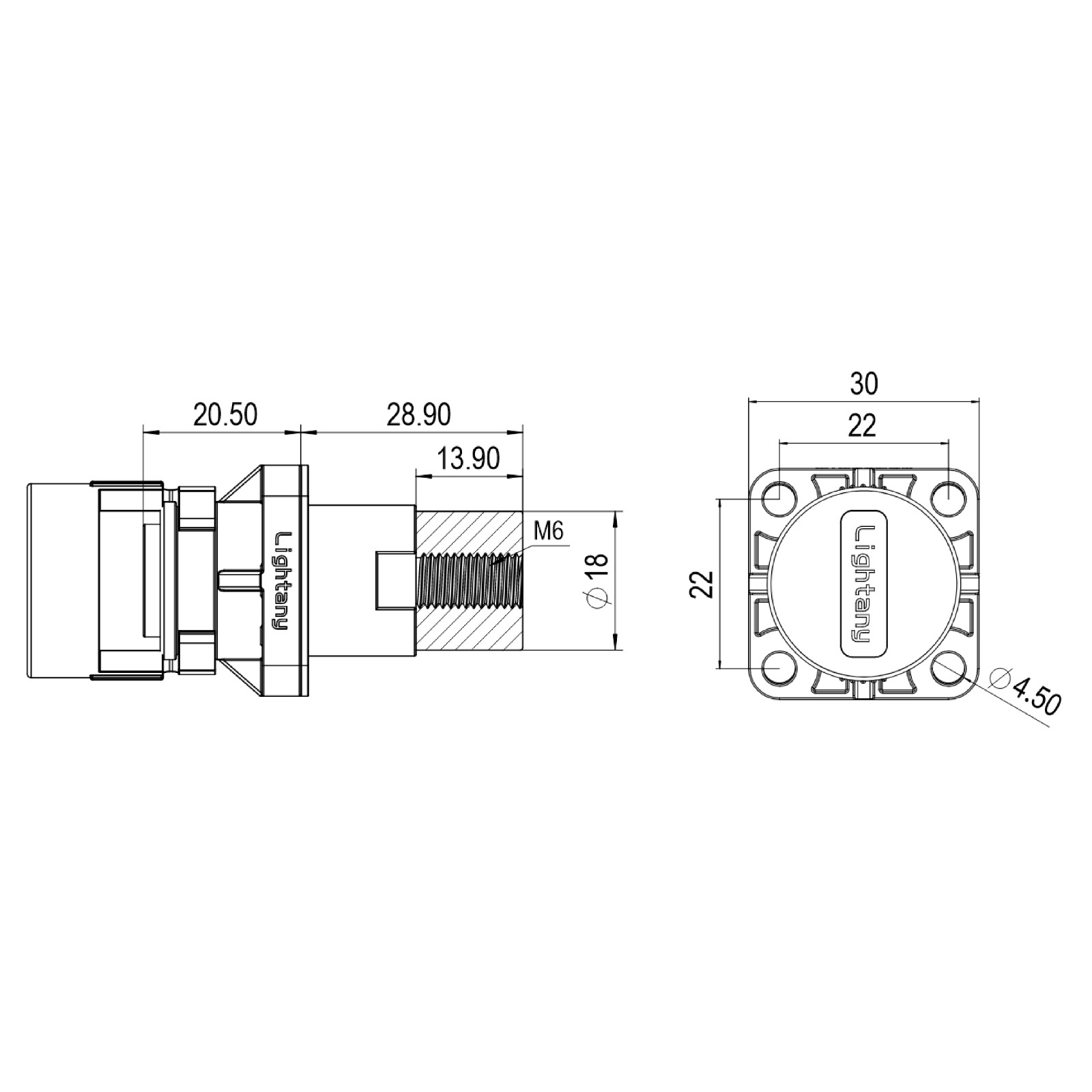 LTC12SI-M1YL內(nèi)螺紋插座 250/300/350A 橘黃