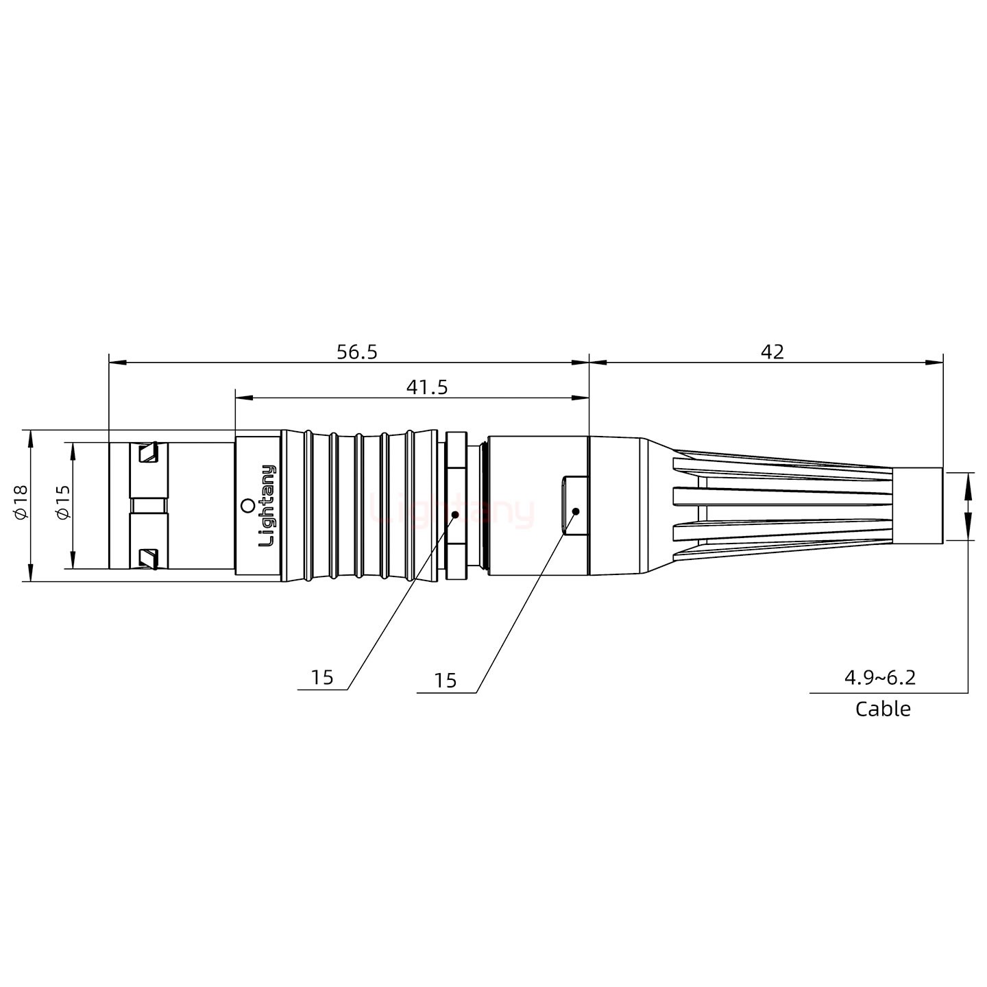 FGG.3B.002.CLAD62Z帶護套直式插頭