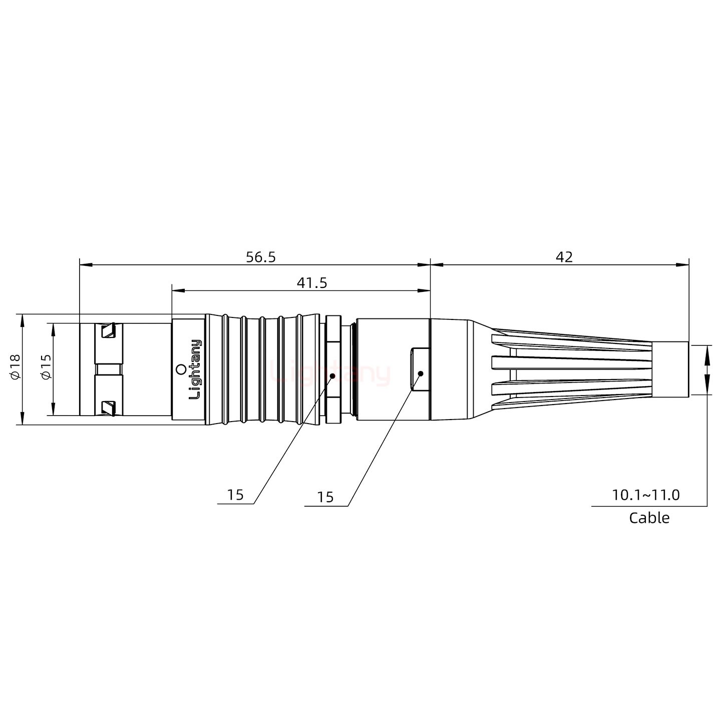 FGG.3B.024.CLAD11Z帶護(hù)套直式插頭