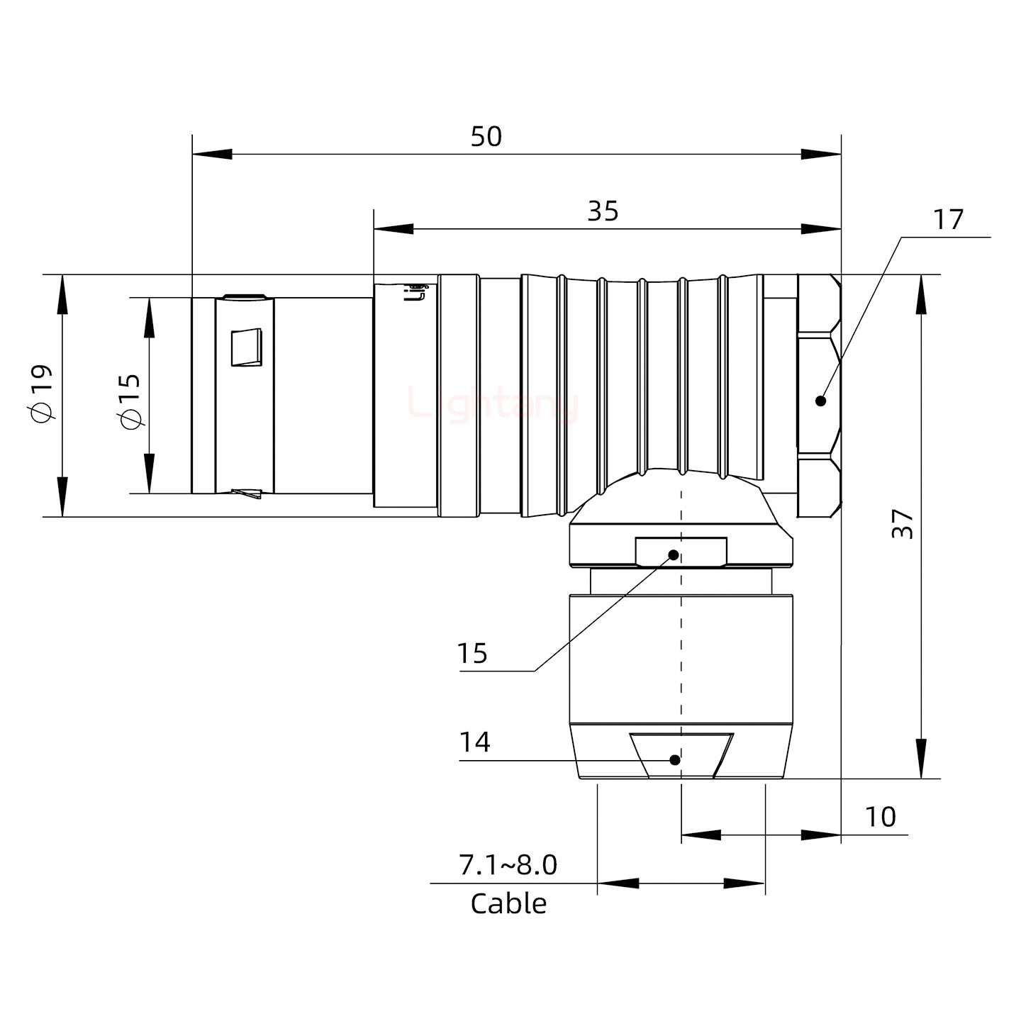 FHG.3B.002.CLAD82彎式插頭