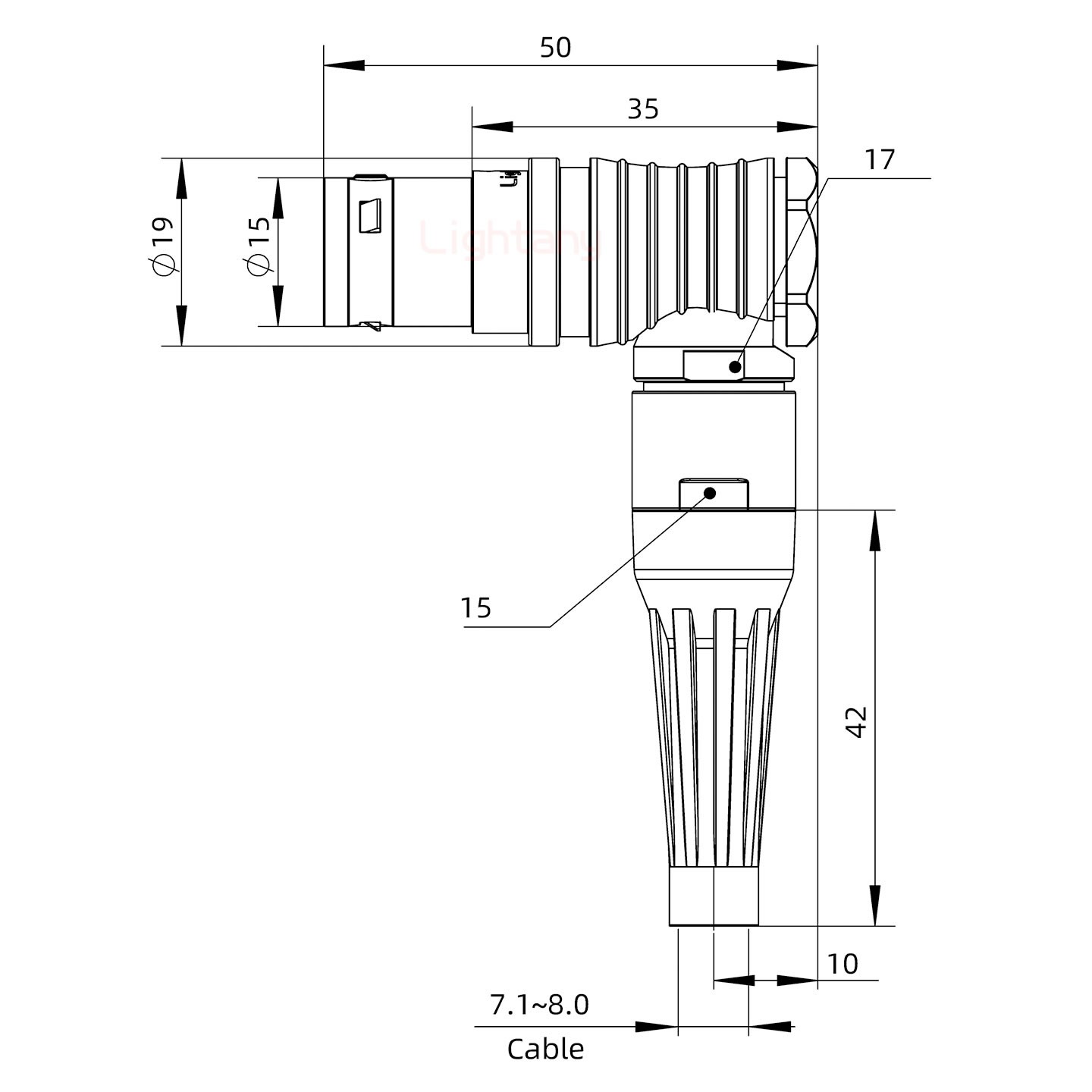 FHG.3B.003.CLAD82Z帶護(hù)套彎式插頭