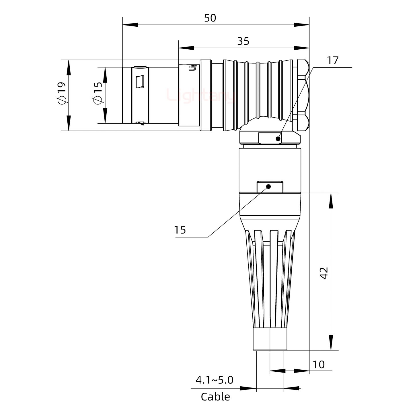 FHG.3B.004.CLAM52Z帶護(hù)套彎式插頭