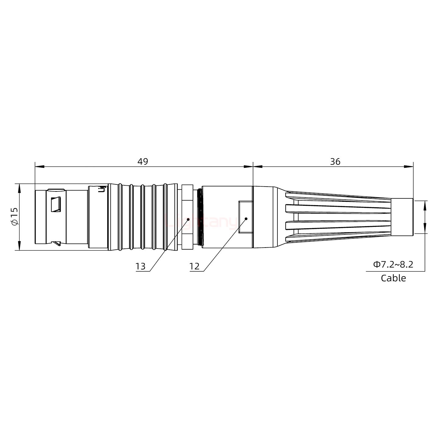 FGG.2B.002.CLAD82Z帶護(hù)套直式插頭