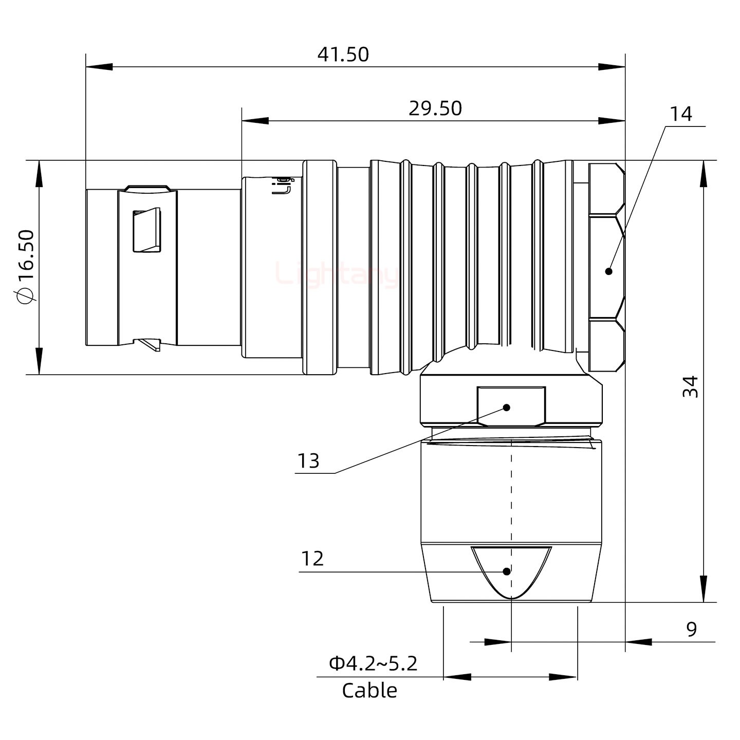 FHG.2B.004.CLAD52彎式插頭