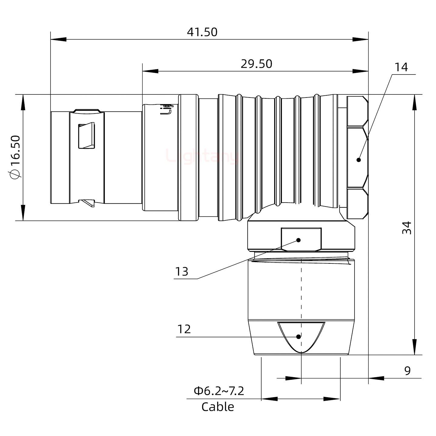 FHG.2B.004.CLAD72彎式插頭