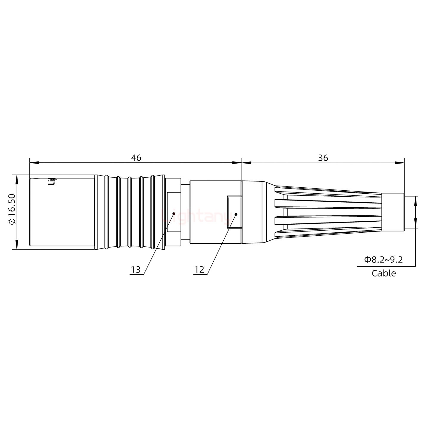 PHG.2B.002.CLLD92Z推拉自鎖帶護(hù)套浮動(dòng)插座