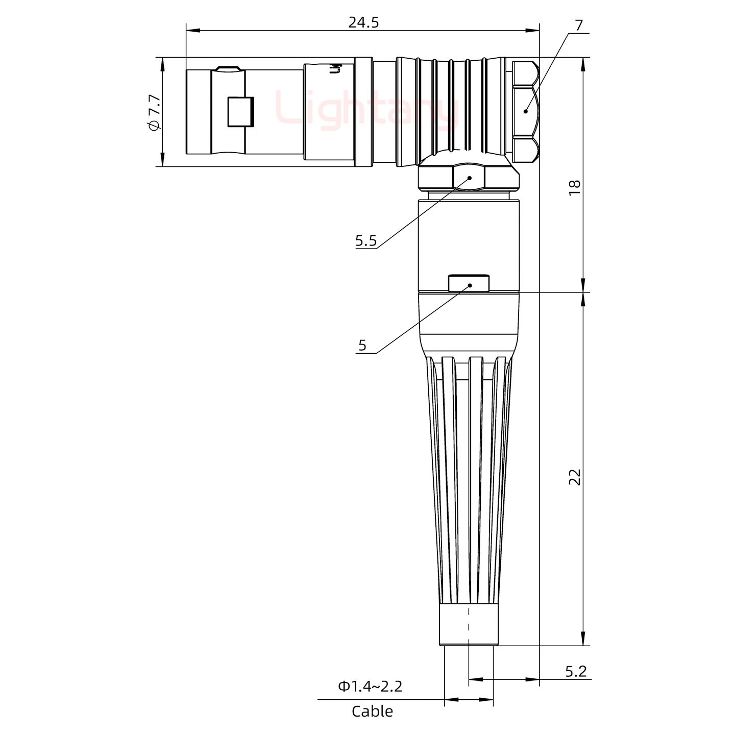 FHG.00.002.CLAD22Z帶護(hù)套彎式插頭