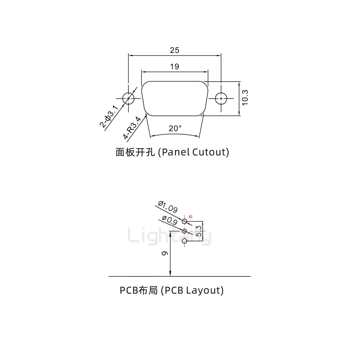 防水1W1母彎插板/鎖螺絲/射頻同軸50歐姆