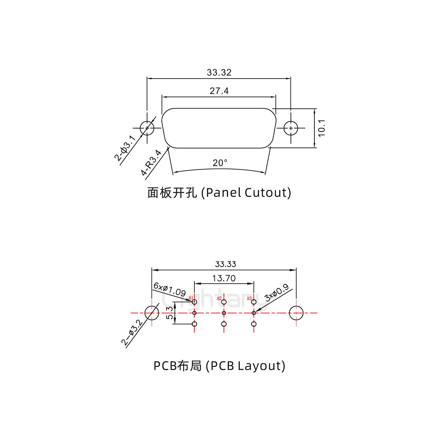 防水3V3公直插板/鉚魚叉/鎖螺絲/射頻同軸50歐姆