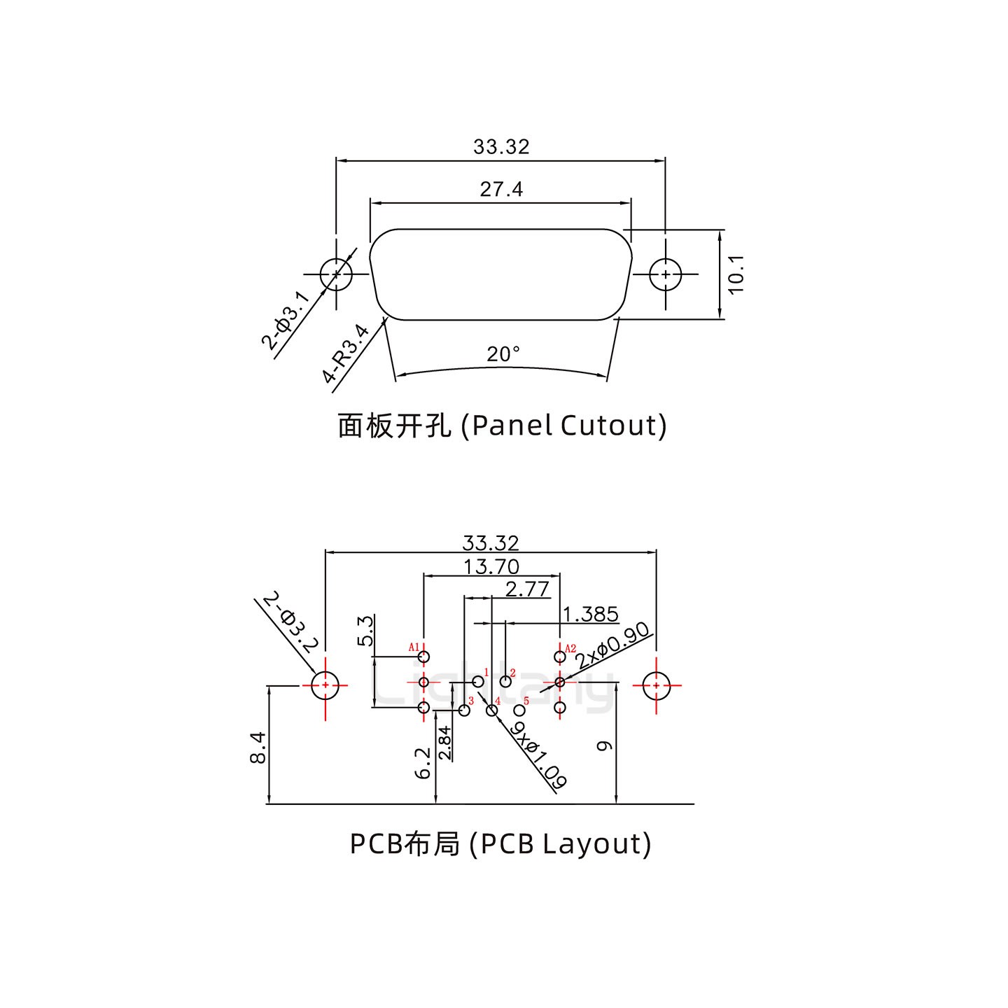 防水7W2公彎插板/鉚支架/鎖螺絲/射頻同軸50歐姆