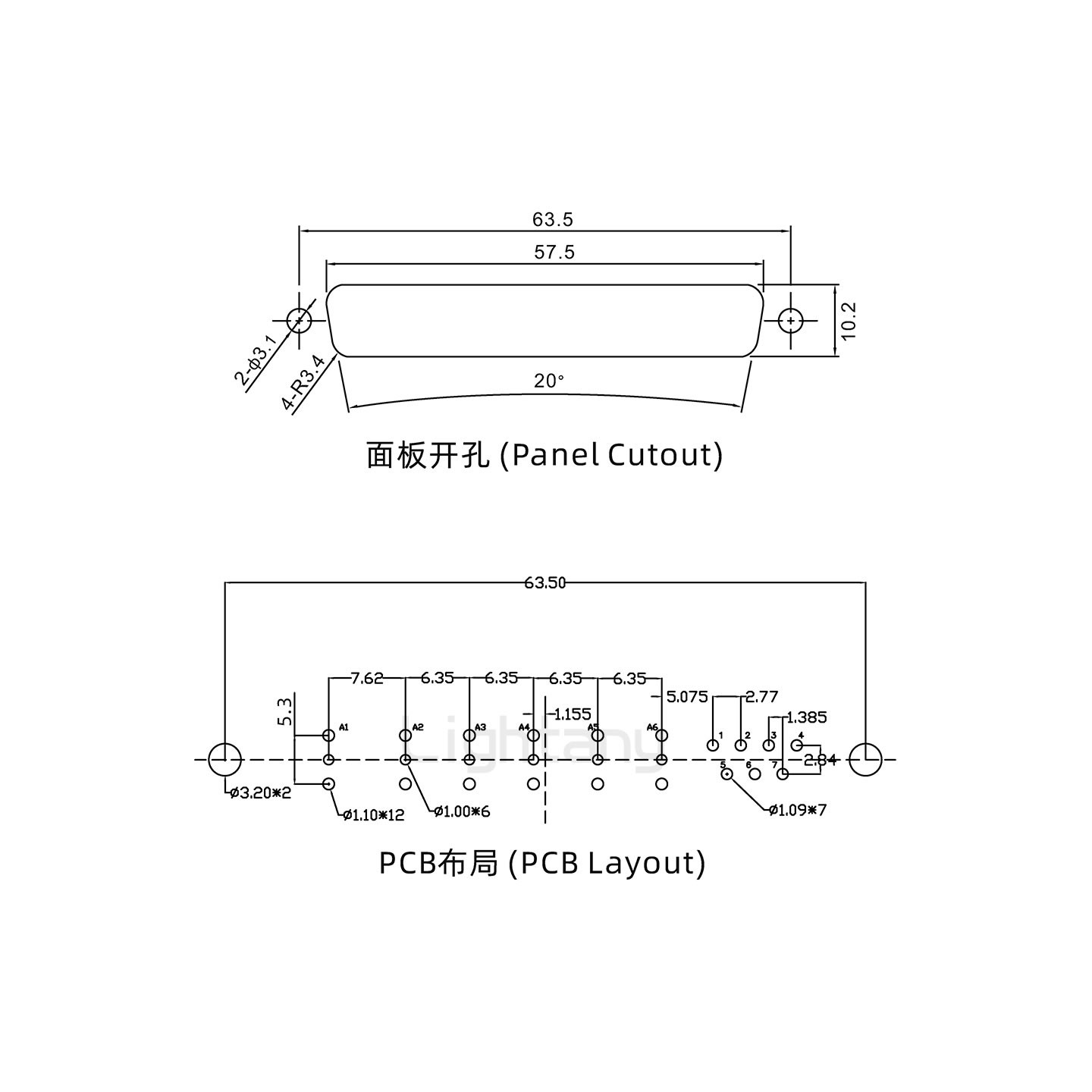 防水13W6B公直插板/鉚魚叉/鎖螺絲/射頻同軸50歐姆