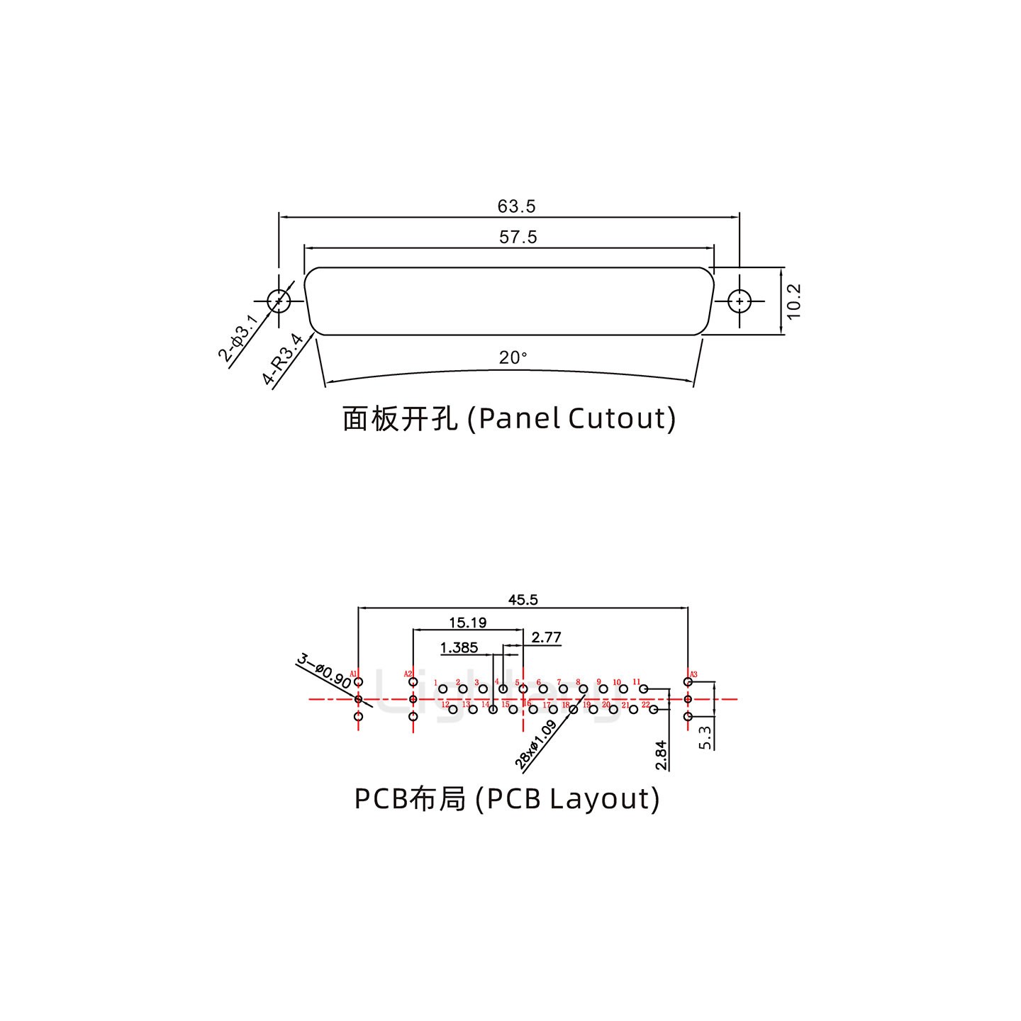 防水25W3公直插板/鎖螺絲/射頻同軸50歐姆