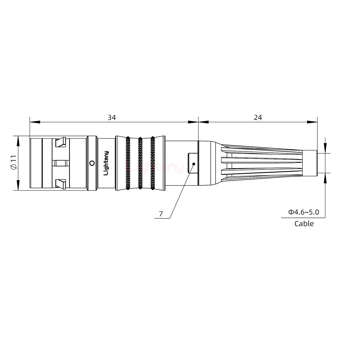 FGG.0K.004.CLAC50Z推拉自鎖帶護套直式插頭