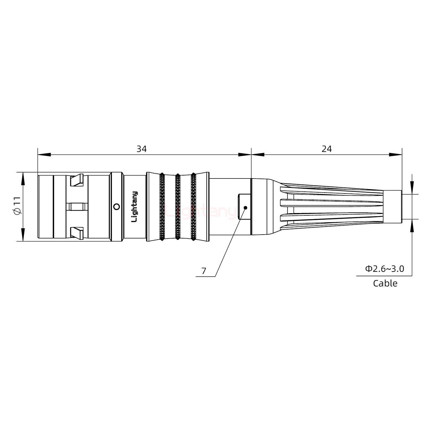 FGG.0K.006.CLAC30Z推拉自鎖帶護(hù)套直式插頭